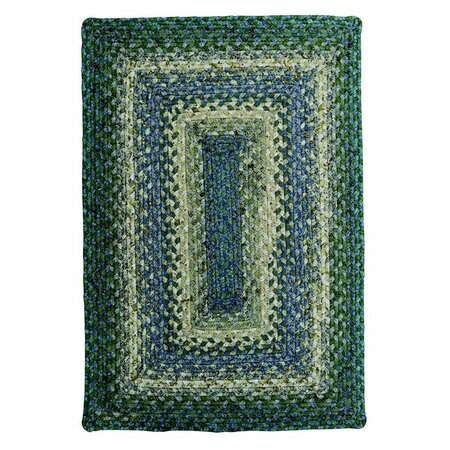 HOMESPICE DECOR 10 x 10 in. Baja Blue Cotton Braided Rugs, Blue 620286